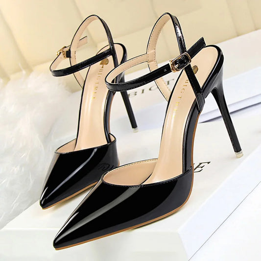 Patent Leather Pointed Toe Stiletto Pumps