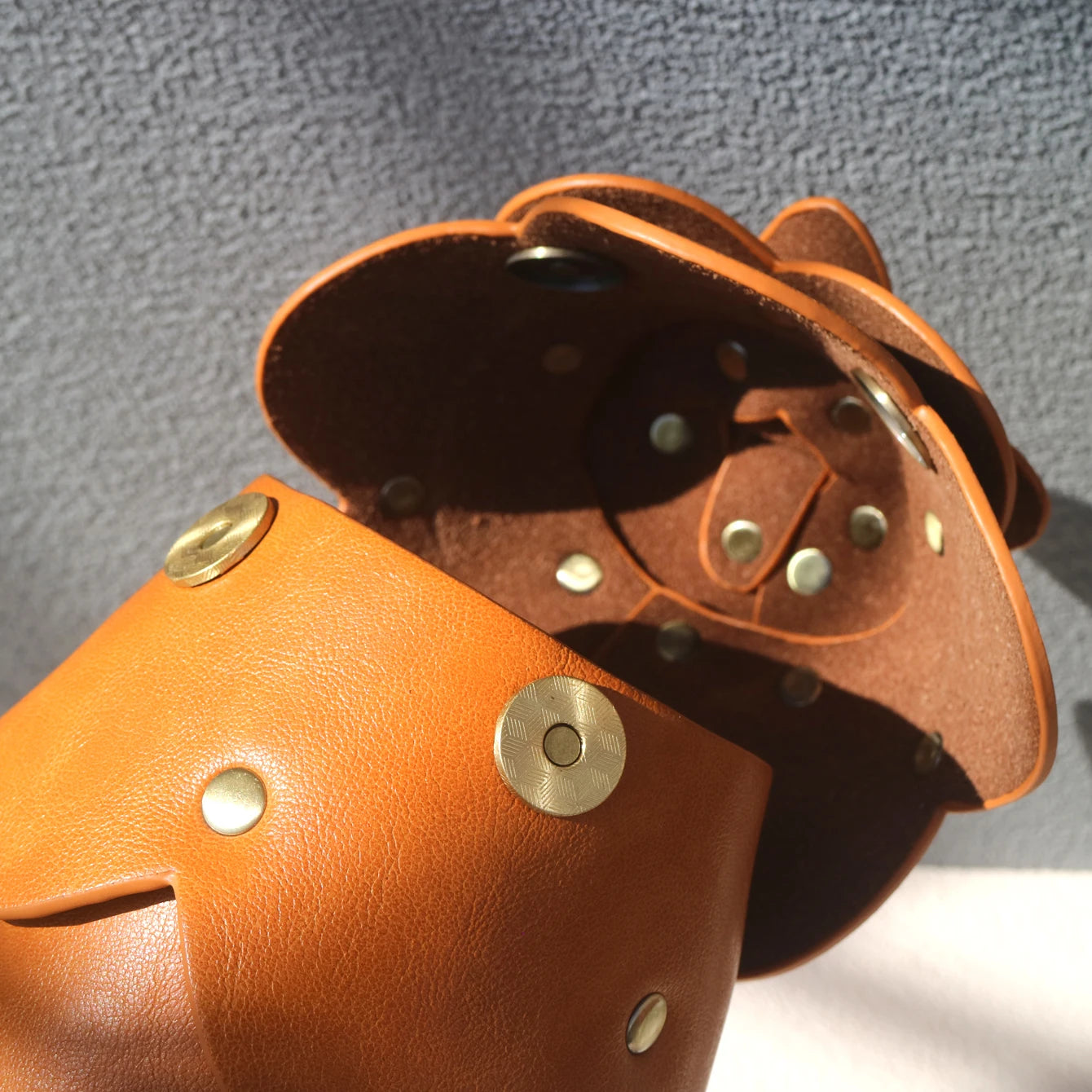 Statement Evening Clutch Bag - Sculpted Brown Design