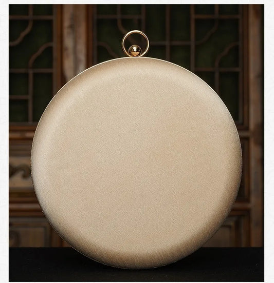 Embroidered Round Mini Bag - Classical Chinese Style