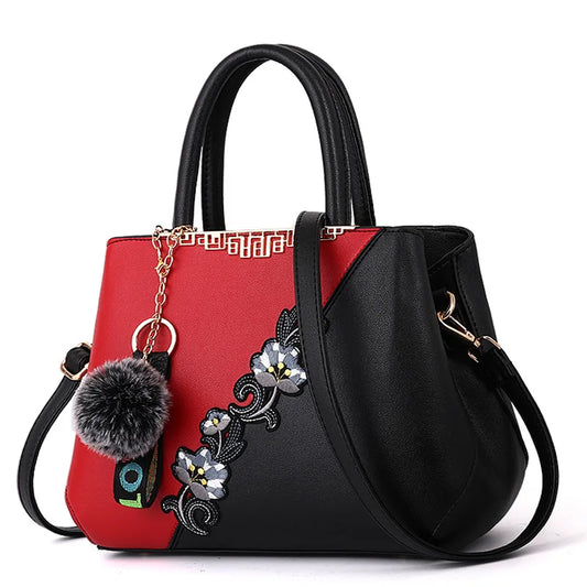 Embroidered Messenger Handbag - Classic Statement Style