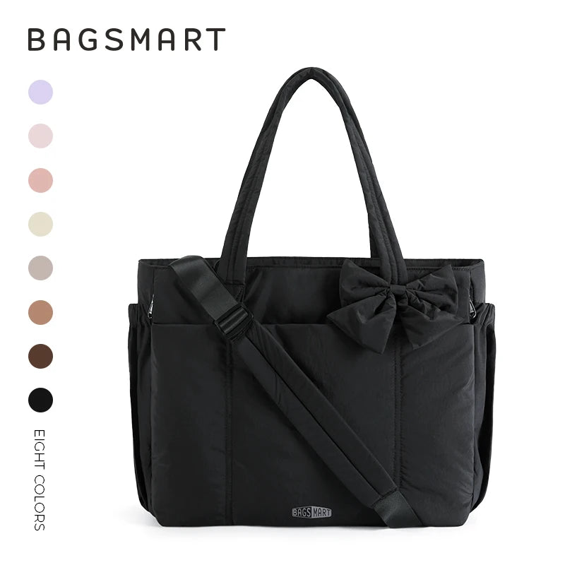 BAGSMART Multi-Pocket Tote Bag - Commuter Carryall