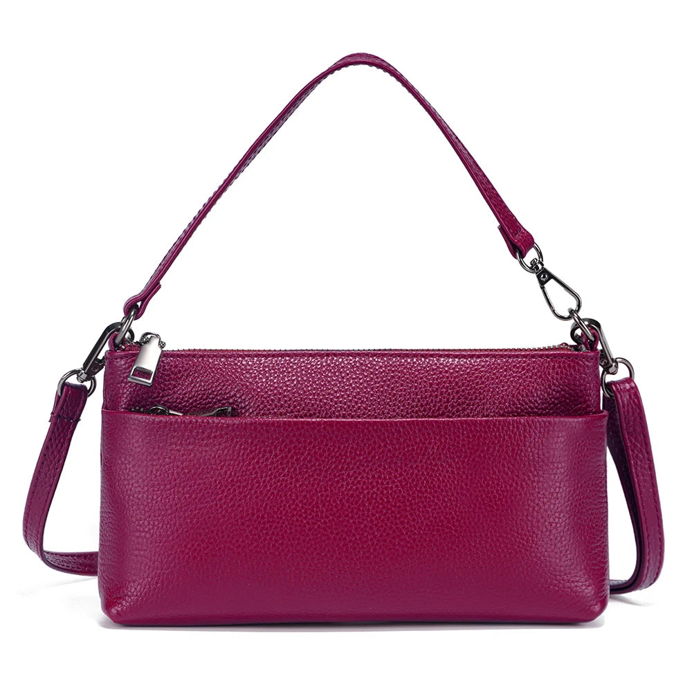 Zency 8 color Genuine Leather Shoulder Bag Handbag Women Small Crossbody Bag Sac a Main 100% Fashion Ladies Pouch Bag 2025