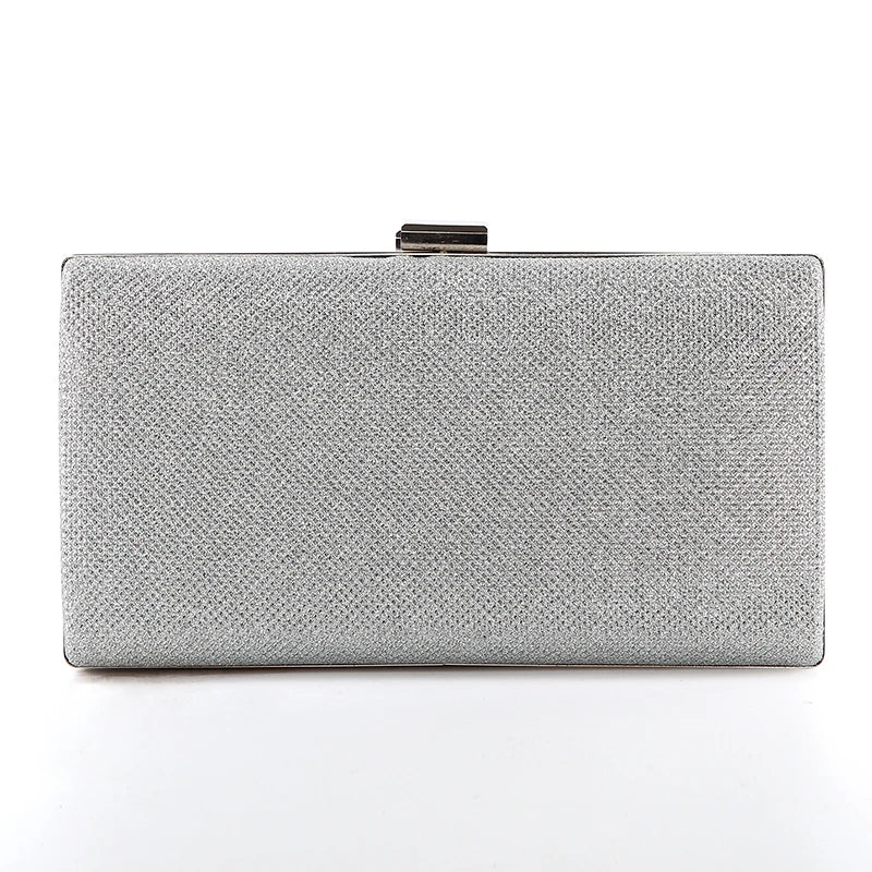 Diamond Sequin Two-Chain Evening Clutch