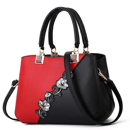 Embroidered Messenger Handbag - Classic Statement Style