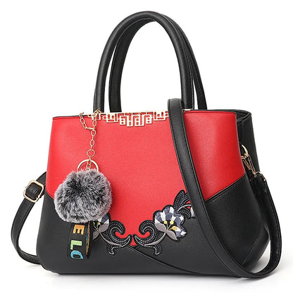 Embroidered Messenger Handbag - Classic Statement Style