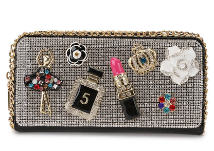 Diamond Accent Long Clutch Wallet