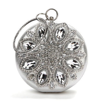 Crystal Round Evening Clutch Bag