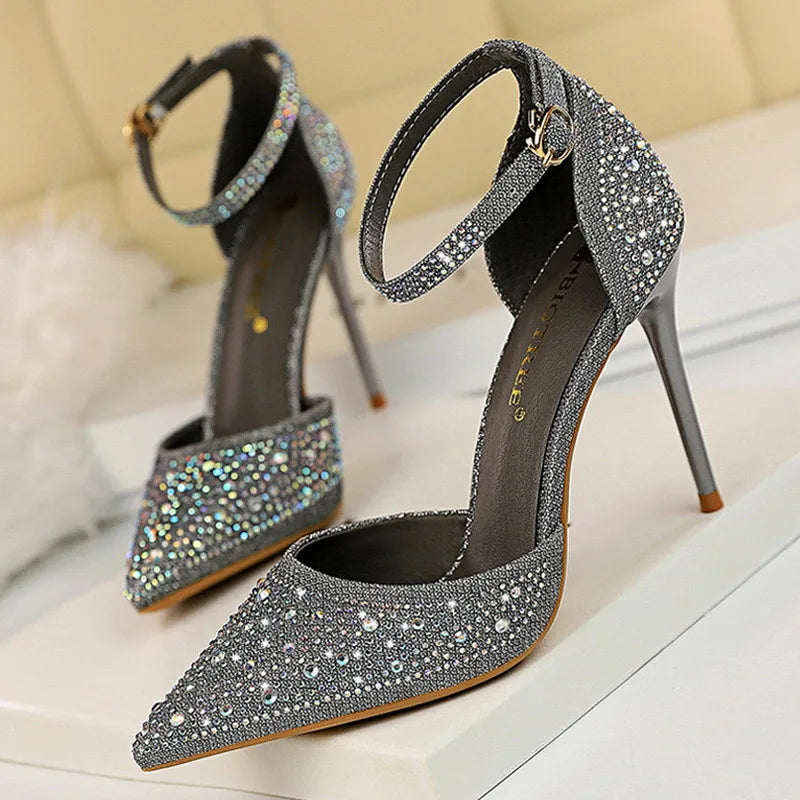 Shiny Rhinestone 10cm Stiletto Heels