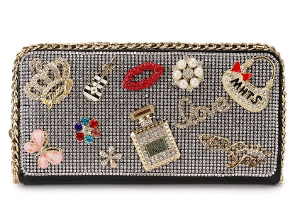 Diamond Accent Long Clutch Wallet