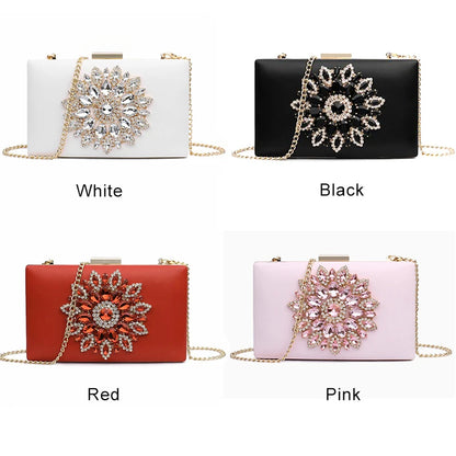 White Crystal Bridal Crossbody Clutch - Wedding Ready