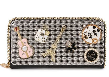 Diamond Accent Long Clutch Wallet