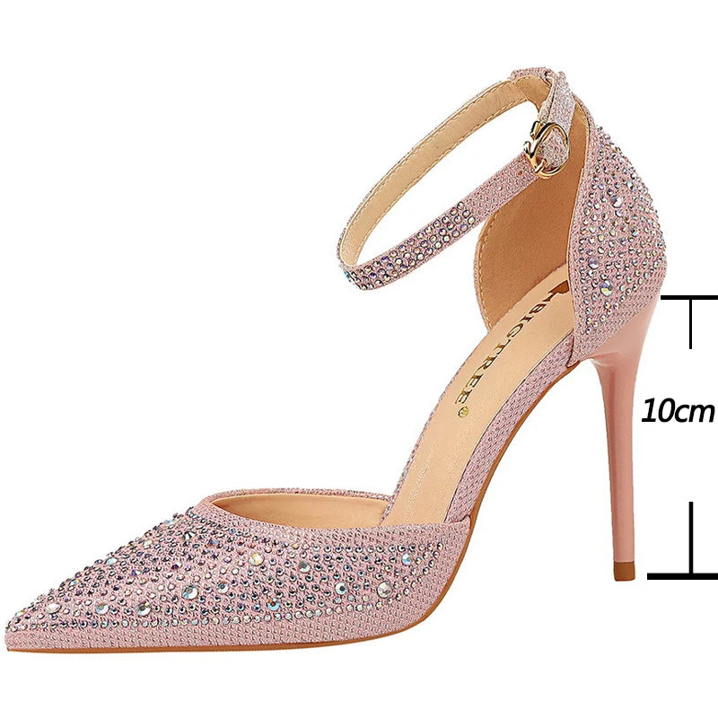 Shiny Rhinestone 10cm Stiletto Heels