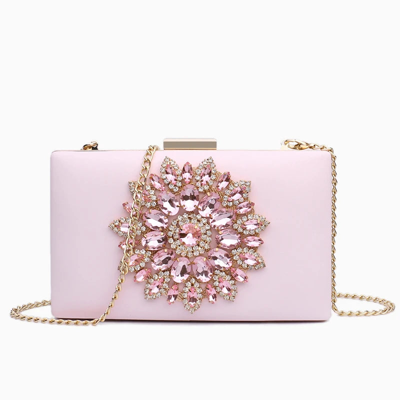 White Crystal Bridal Crossbody Clutch - Wedding Ready
