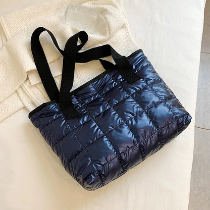 Quilted Padded Tote Bag - Everyday Shopping Carry
