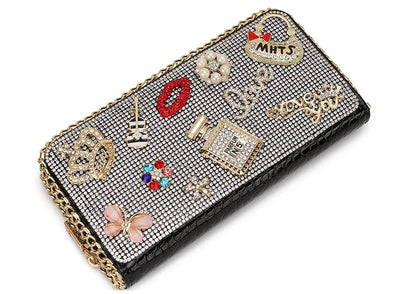 Diamond Accent Long Clutch Wallet