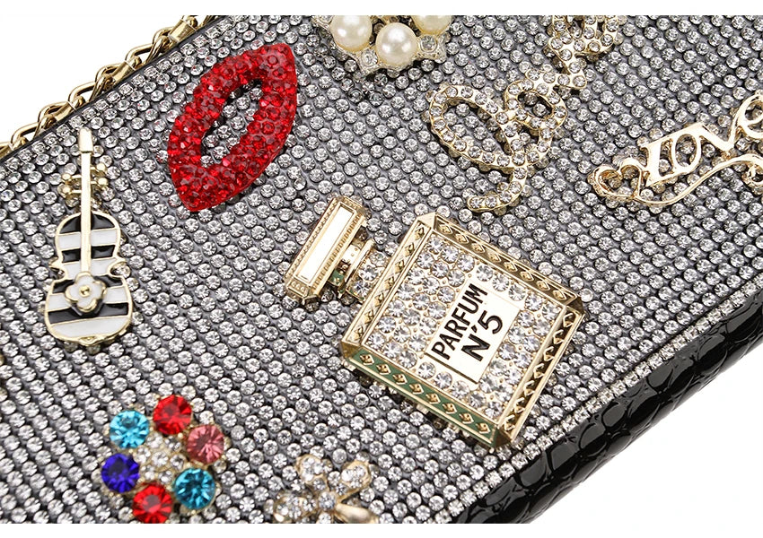 Diamond Accent Long Clutch Wallet