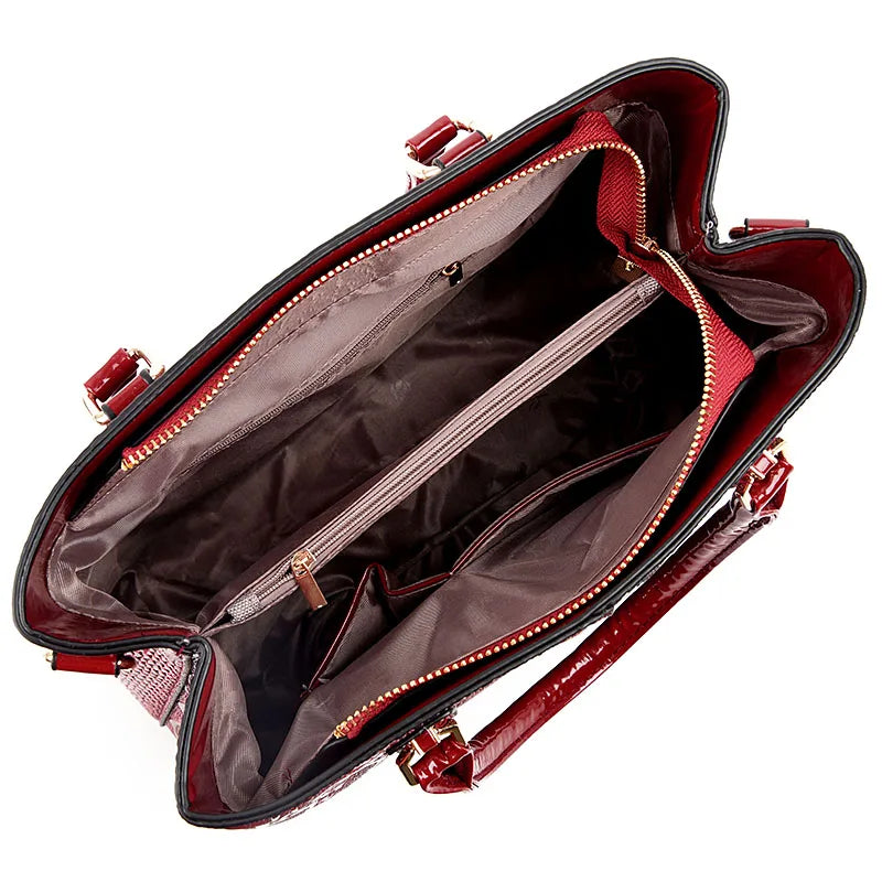 Large Capacity Shoulder Tote - Soft PU Leather