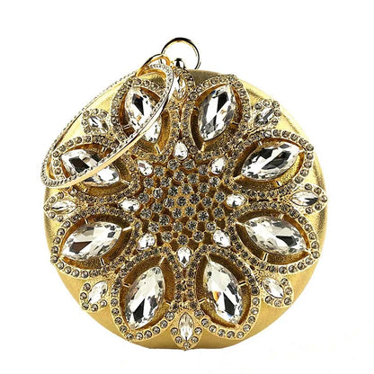 Crystal Round Evening Clutch Bag