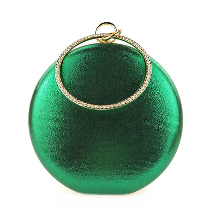 Crystal Round Evening Clutch Bag