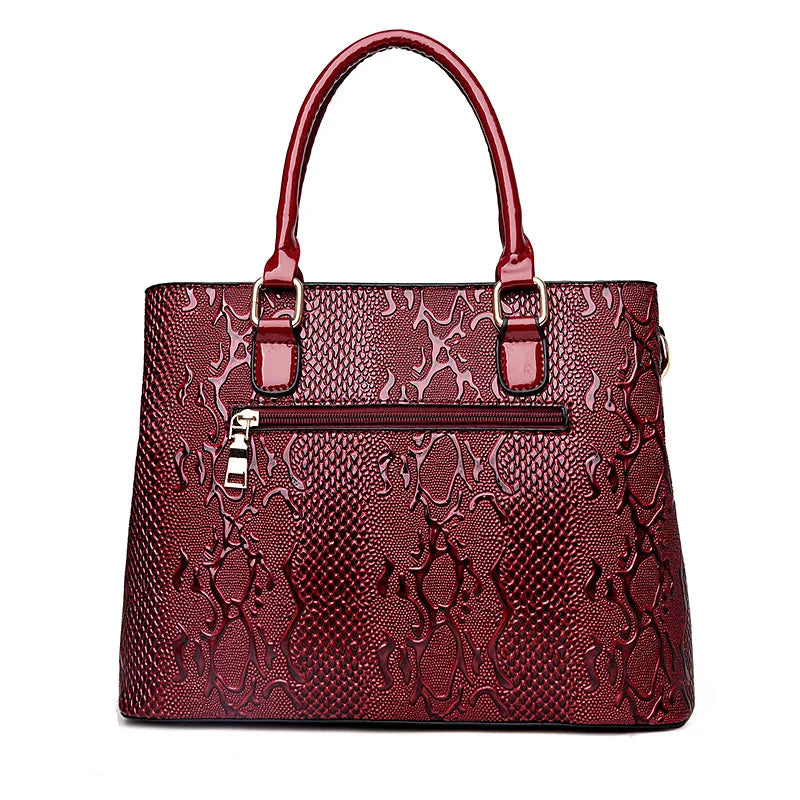 Large Capacity Shoulder Tote - Soft PU Leather