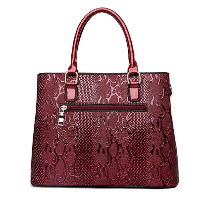 Large Capacity Shoulder Tote - Soft PU Leather