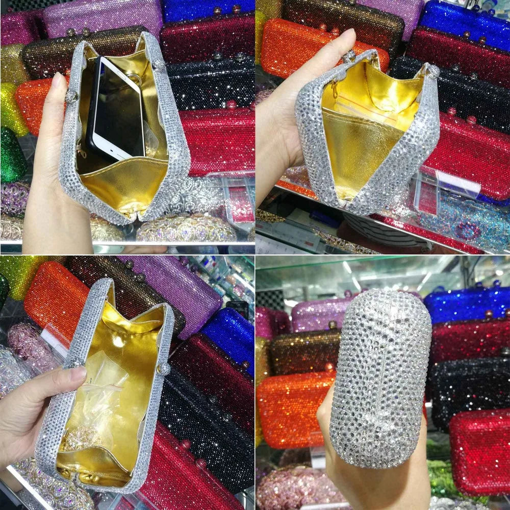 Crystal Rhinestone Evening Clutch Bag