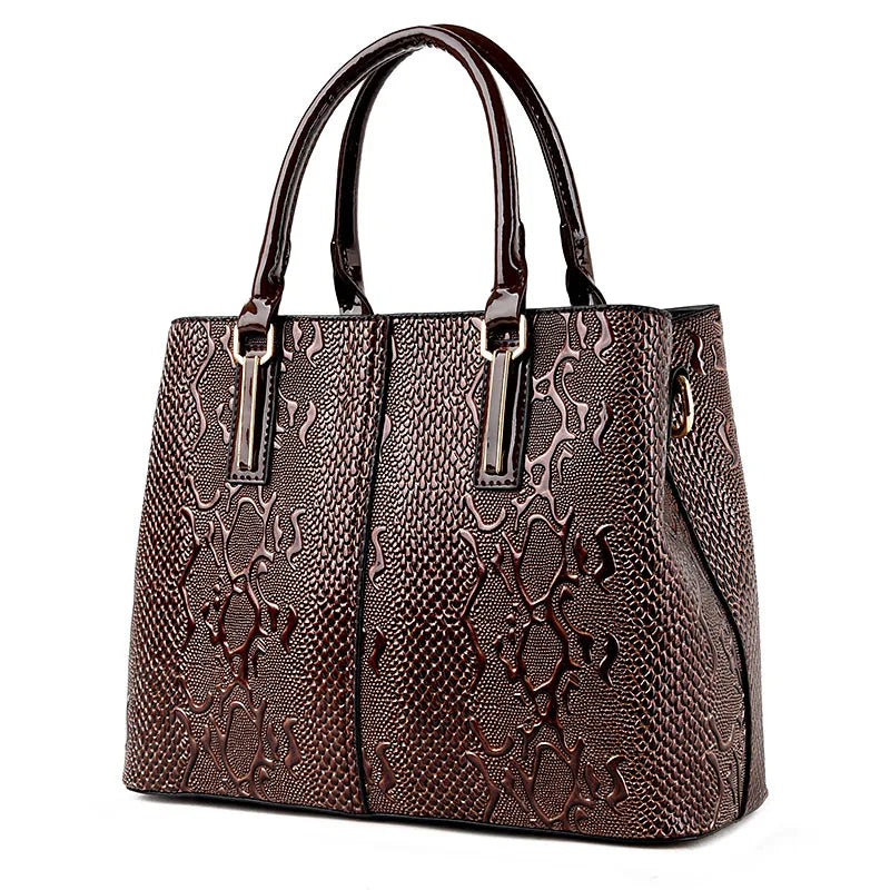 Large Capacity Shoulder Tote - Soft PU Leather