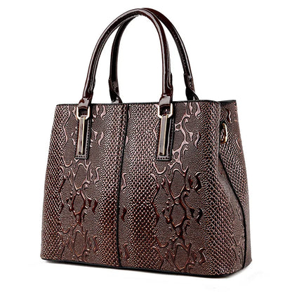 Large Capacity Shoulder Tote - Soft PU Leather