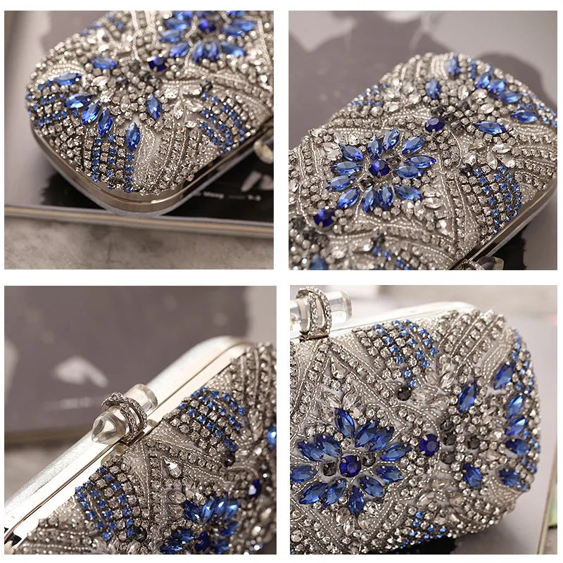 Crystal Chain Wedding Evening Clutch