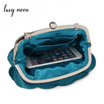 Floral Embroidered Bridal Evening Clutch