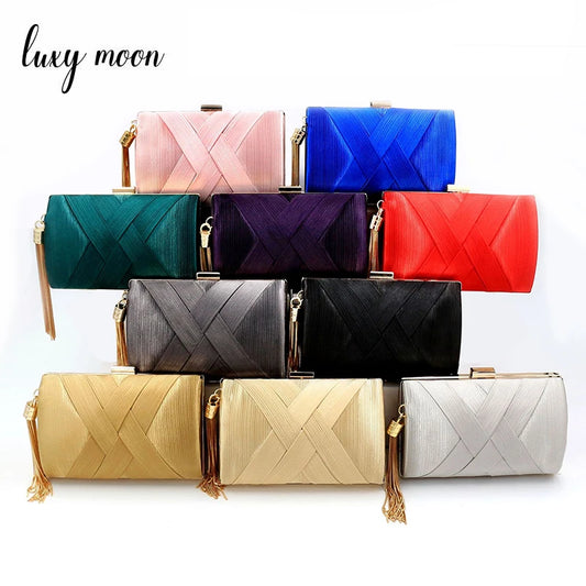 Metal Tassel Minaudiere Evening Clutch Bag