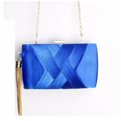 Metal Tassel Minaudiere Evening Clutch Bag