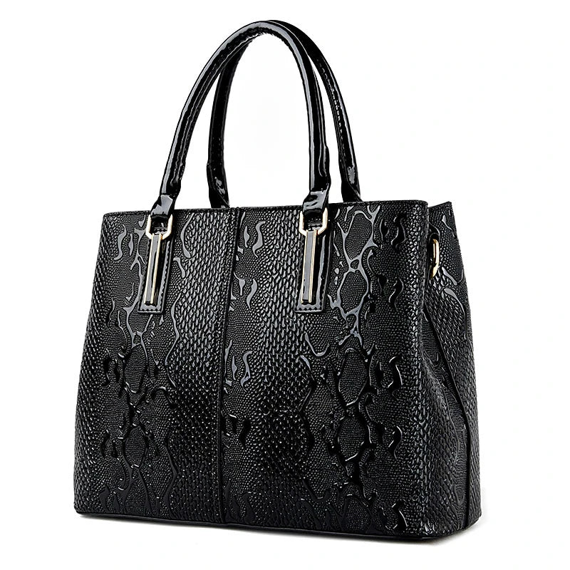 Large Capacity Shoulder Tote - Soft PU Leather