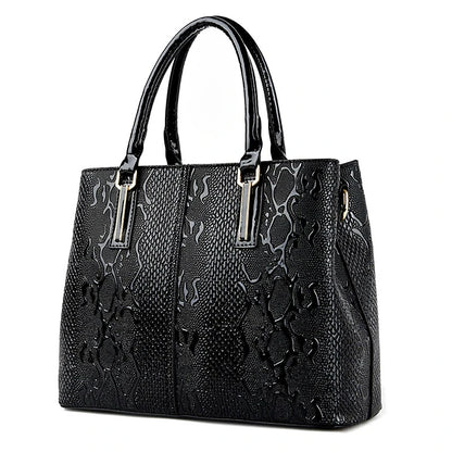 Large Capacity Shoulder Tote - Soft PU Leather