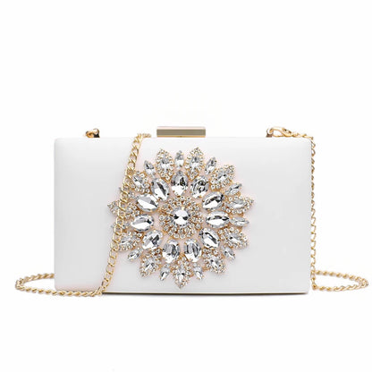 White Crystal Bridal Crossbody Clutch - Wedding Ready
