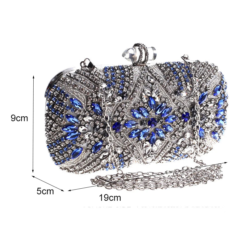 Crystal Chain Wedding Evening Clutch