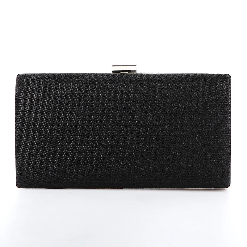 Diamond Sequin Two-Chain Evening Clutch