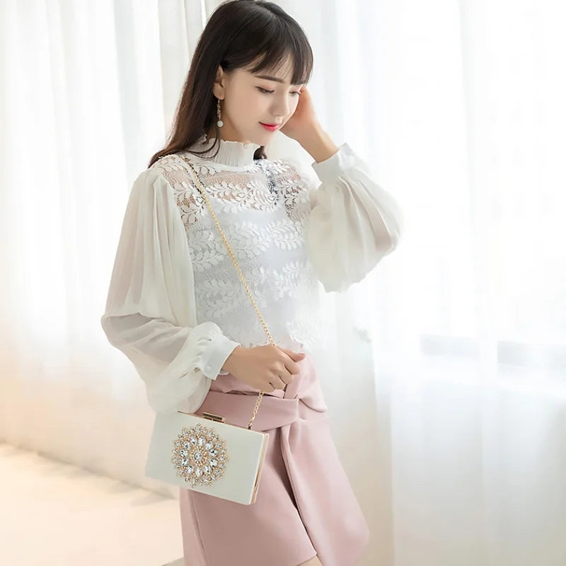 White Crystal Bridal Crossbody Clutch - Wedding Ready