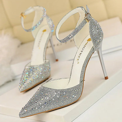 Shiny Rhinestone 10cm Stiletto Heels