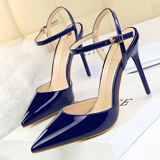 Patent Leather Pointed Toe Stiletto Pumps