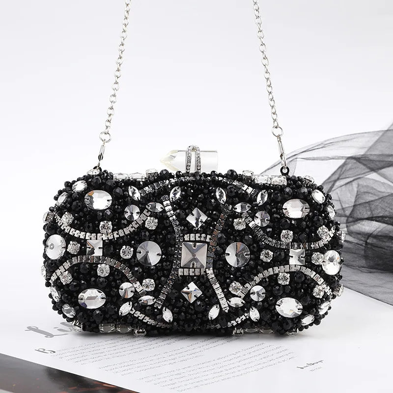 Crystal Chain Wedding Evening Clutch