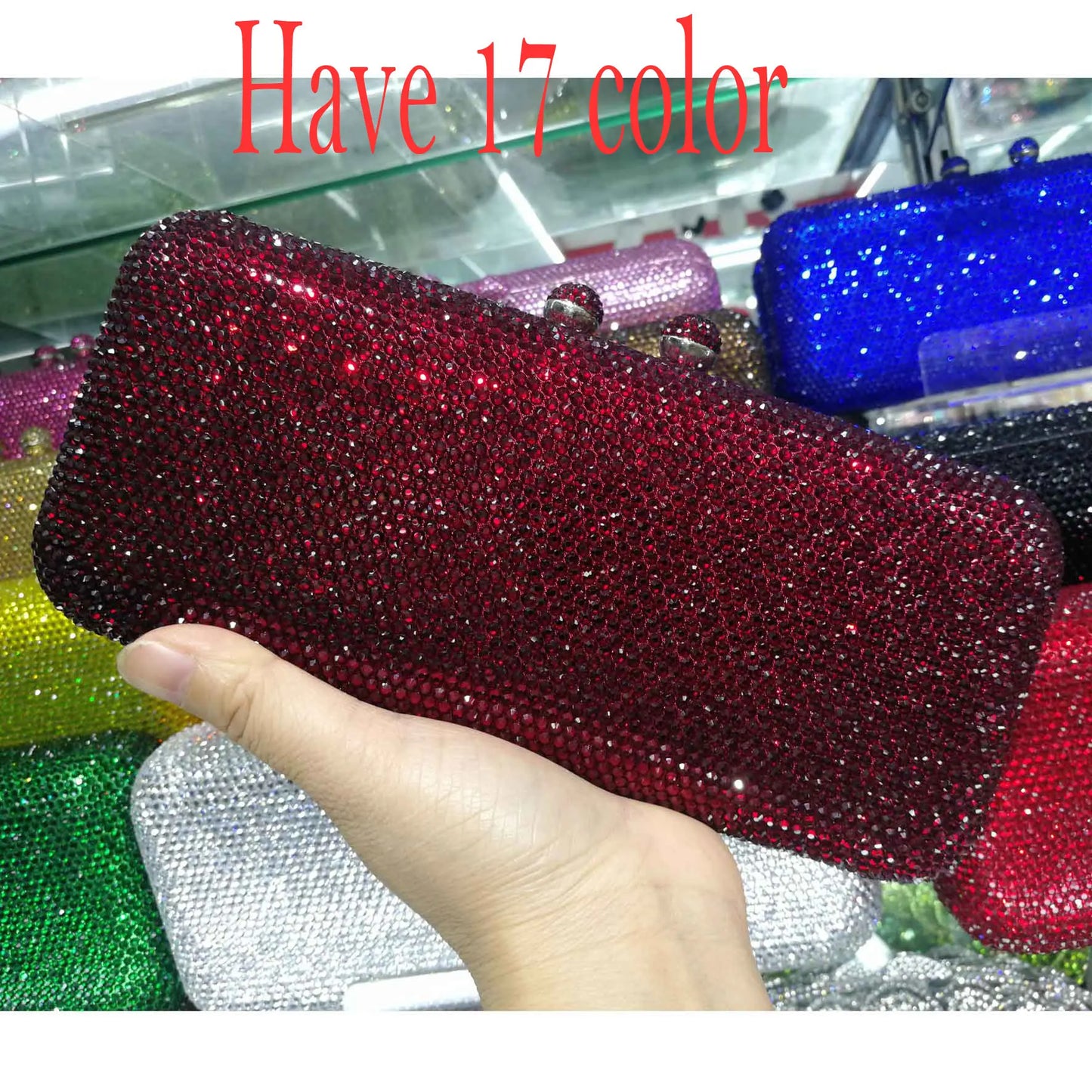 Crystal Rhinestone Evening Clutch Bag