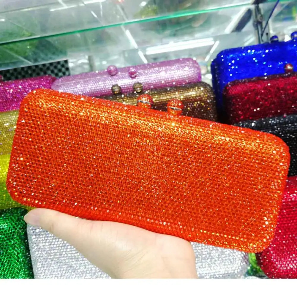 Crystal Rhinestone Evening Clutch Bag