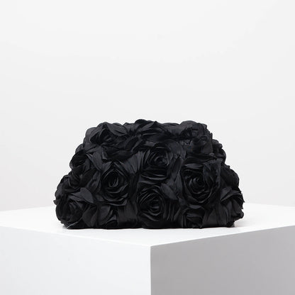 Rose Detail Wedding Dinner Clutch Bag