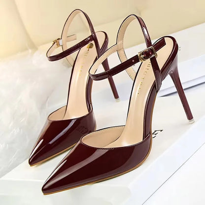 Patent Leather Pointed Toe Stiletto Pumps