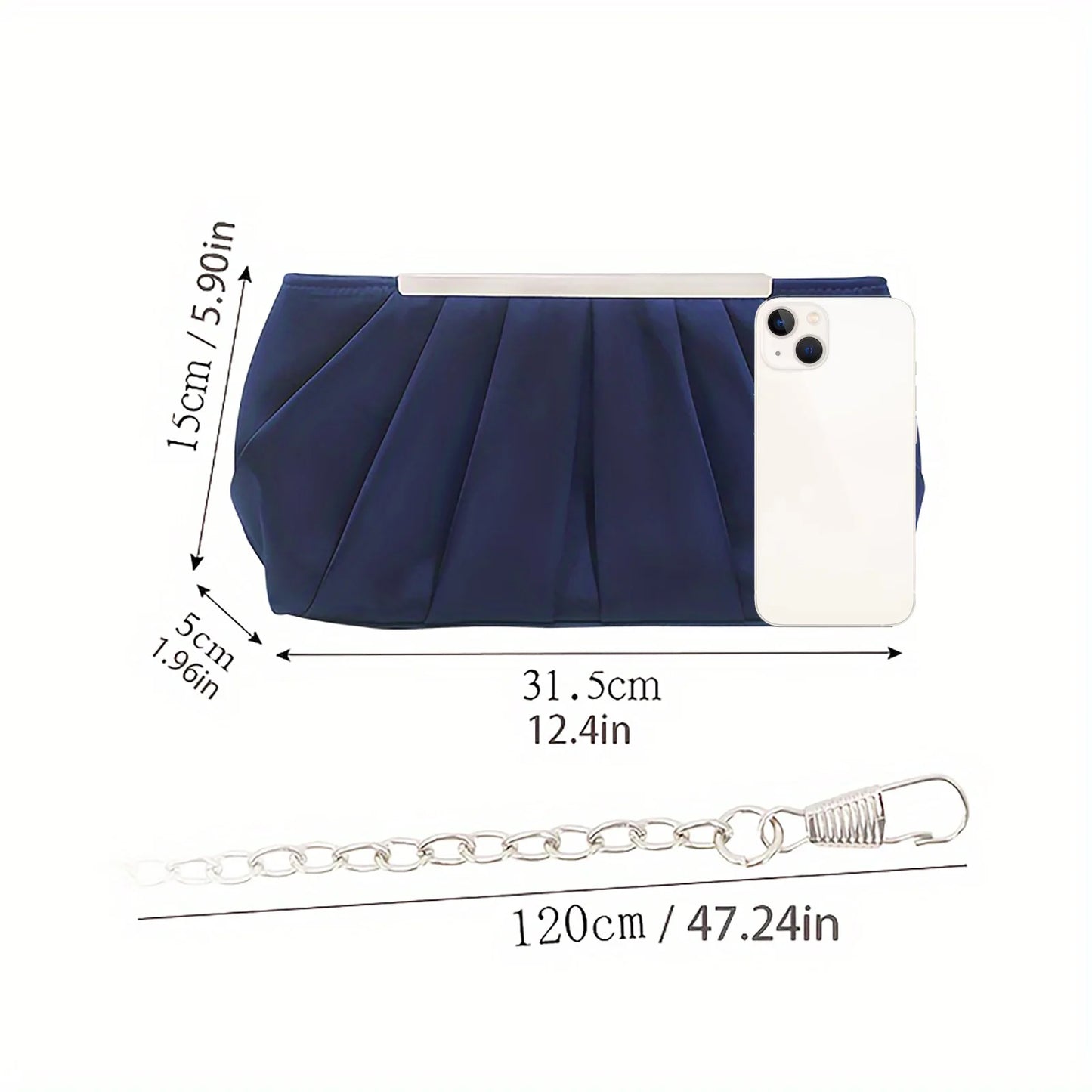 Pleated Silk Evening Handbag - Dinner Party Carry