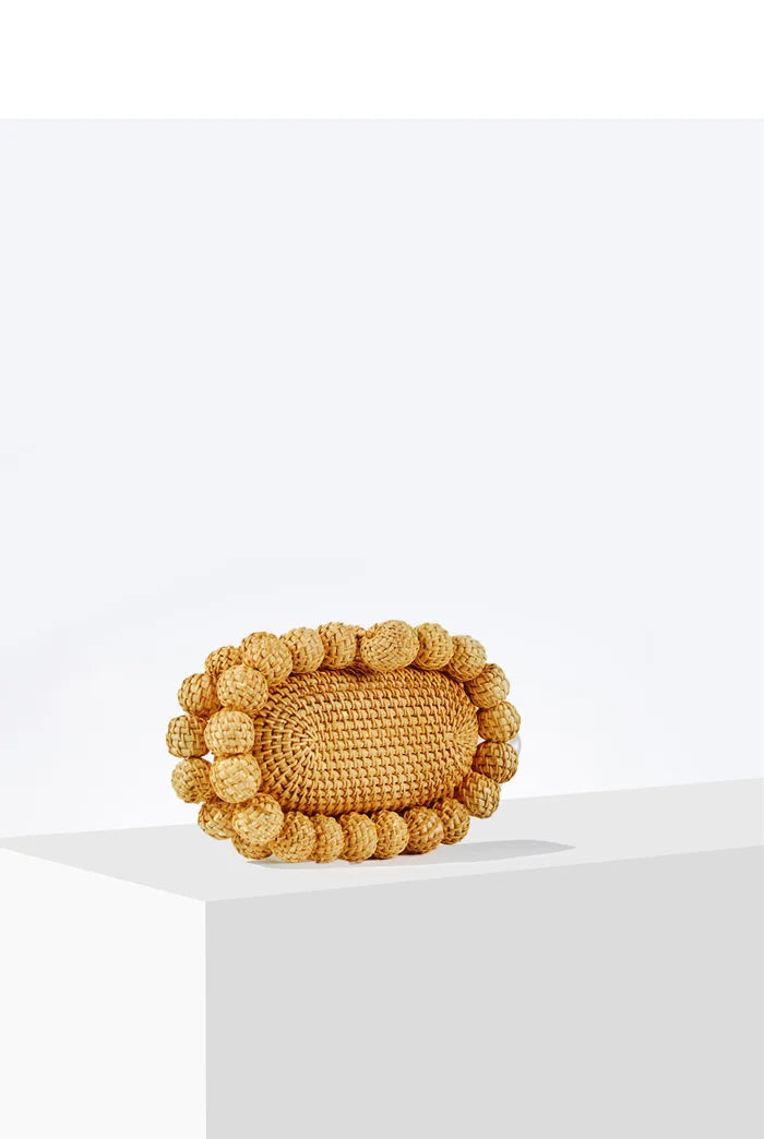 Luxury Rattan Egg Box Clutch Bag