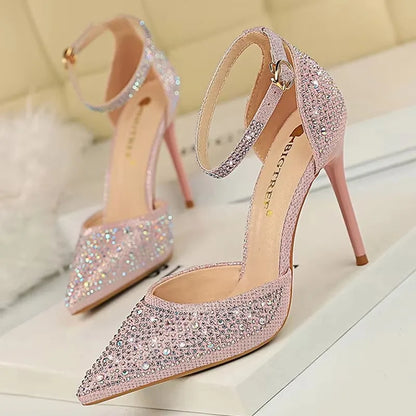 Shiny Rhinestone 10cm Stiletto Heels