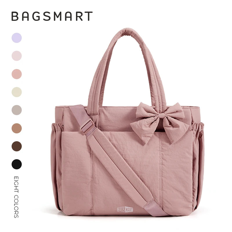 BAGSMART Multi-Pocket Tote Bag - Commuter Carryall