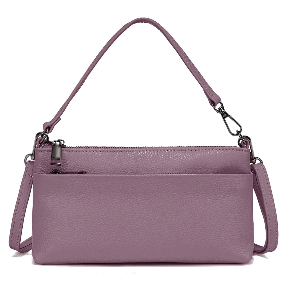 Zency 8 color Genuine Leather Shoulder Bag Handbag Women Small Crossbody Bag Sac a Main 100% Fashion Ladies Pouch Bag 2025